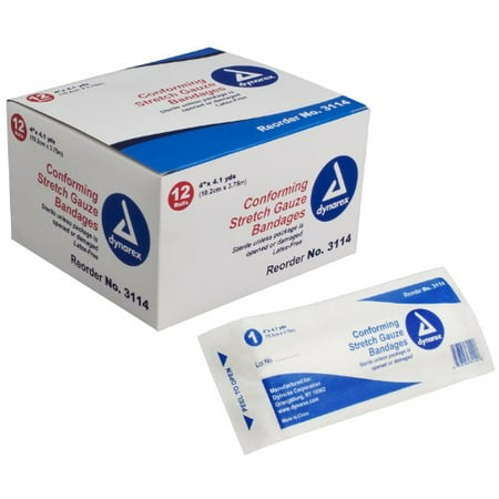 Kendall Conform Stretch Bandages - Dynarex Conforming Stretch Gauze Bandage Sterile #3114 4