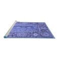 thumbnail image 2 of Ahgly Company Machine Washable Indoor Round Oriental Blue Traditional Area Rugs, 7' Round, 2 of 4