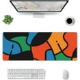 thumbnail image 2 of Abstract Geometric Wave Mouse Pad with Stitched Edge, Large Mouse Pad,Extended Gaming Desk Pad,Office Desk Mat,PC Laptop Non-Slip Pads for School Office Home and Game,31.5" x 12", 2 of 6
