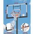thumbnail image 2 of Cofiyard Portable Basketball Hoop 4.3ft-10ft Adjustable Height,44 Inch Impact  Shatterproof Backboard Basketball Goal System with Extra Sandbag, Outdoor & Indoor Use, 2 of 7
