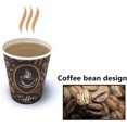 thumbnail image 4 of HAHADAXA 100 Pack Quality Disposable Paper Hot Coffee Cups with Lids, Perfect For Hot Drinks Tea & Coffee , Coffee Shops And Bars (8 oz, Coffee Bean Design), 4 of 6