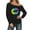 Black, variant on Valentine's Day Sweatshirt Women Heart Graphic Casual Shirts Fashion Long Sleeve Off Shoulder Side Shoulder Hoodless Casual With Printed Pullover Hoodie Tops