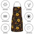thumbnail image 6 of Pofeuu Sunflowers Leaves Print Aprons with Pockets, Cute Aprons for Kitchen, Cooking, Server, Barber, Chef Apron, 6 of 7