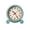 Blue, variant on Clockswise Vintage Round Tabletop Clock with Distressed Blue Frame, Ornate Scroll Base & Antique-Inspired Design for Mantel, Counter and Shelf Display in Living Rooms, Bedrooms, and Offices