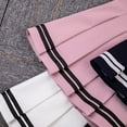 thumbnail image 5 of High Waist Women's Skirts Striped Pleated Elastic Waist Female Sweet Mini Dance Plaid Skirt Y2k Korean England Style, 5 of 10