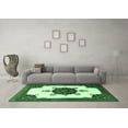 thumbnail image 3 of Ahgly Company Indoor Square Medallion Emerald Green Traditional Area Rugs, 3' Square, 3 of 4