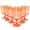 orange, variant on Yongzhenlite Set of 6 Ice Carving Hammered Texture Wine Glasses, 11-Ounce Acrylic Plastic, BPA-Free, Dishwasher Safe, Colored & Clear Available