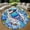 Blue Jay, variant on Circle Area Rug, Sun Washable Non-Slip Floor Carpet, Soft Rug for Living Room Bedroom Decor 24 Inch