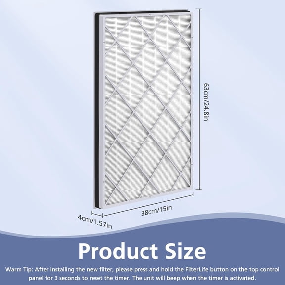 HE601 H13 True HEPA Replacement Filter Compatible with  Air Purifier 6 (HE601 & HE602), 2 Pack