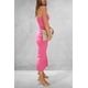 thumbnail image 2 of Vestido PRETTYGARDEN XL Strapless Ajustado de Canalé Maxi Rosa, 2 of 7