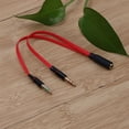 thumbnail image 2 of Cable adaptador de audio de 3,5 mm 1 a 2 Línea de audio universal para micrófono de auriculares de computadora Ndcxsfigh Para estrenar, 2 of 7