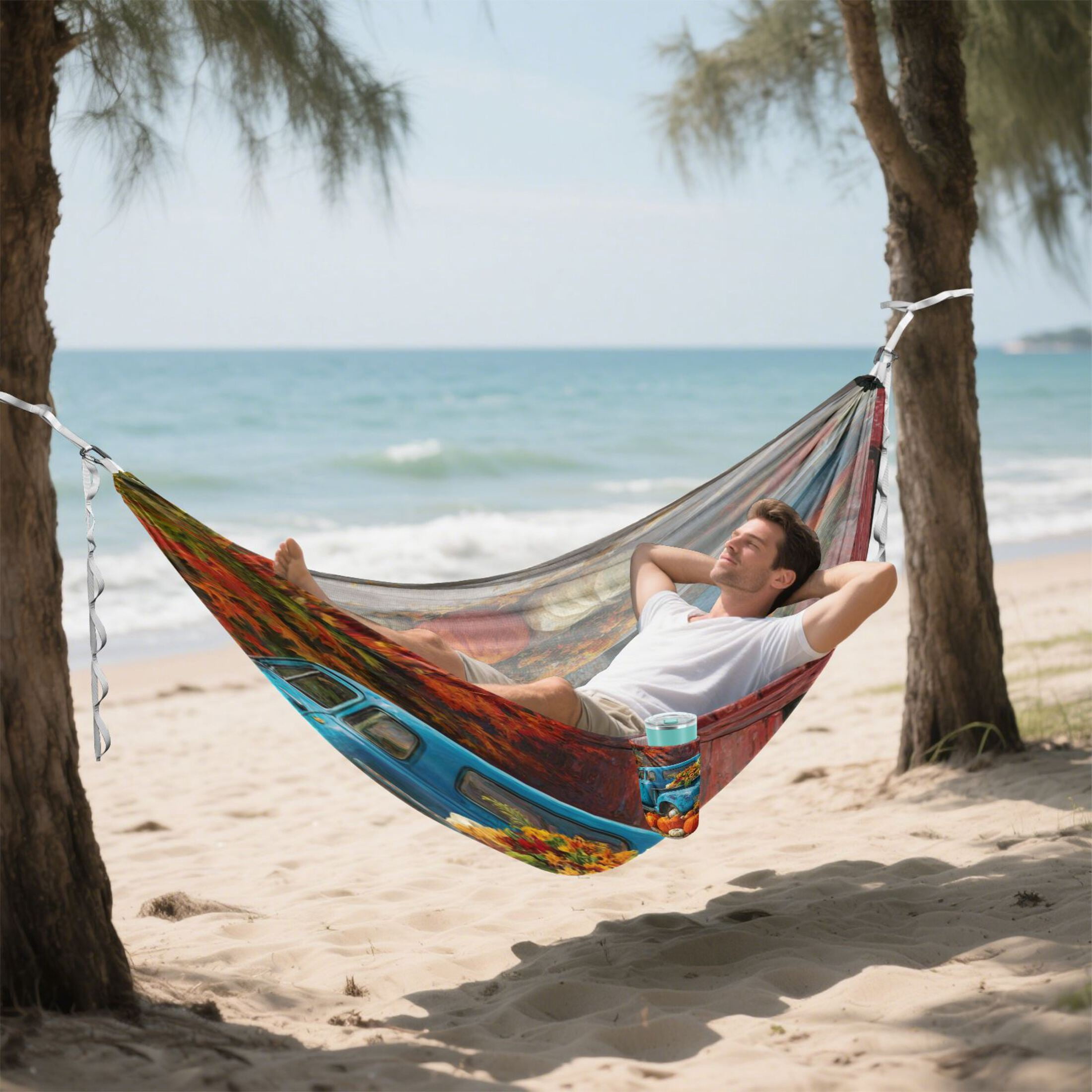 Hammock Camping Hammock Nylon Portable Hammock Travel Camping Hammock Classic Pumpkin Blue Truck