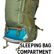 Kelty | Asher 65L Hiking Backpack, Lightweight Outdoor Pack - Moss/Dill