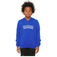 thumbnail image 2 of Daxton Youth Unisex Pullover Cities State Hoodie Mid-Weight Fleece Sweater - Tennessee Royal White, XS, 2 of 3