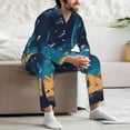 thumbnail image 7 of Wukai Astronaut In A Space Suit On The Planet Men's Long Sleeve Pajama Set,Long Sleeve Mens Sleepwear with Pockets & Front Fly-X-Large, 7 of 7