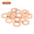 thumbnail image 3 of Uxcell M12 Flat Washer, 30 Pack Copper Ring Washers 22mm OD Metal Sealing Gasket Ring, 3 of 6