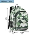 thumbnail image 2 of FORMRS School Backpack 17" Student Travel Bag with Laptop Compartment, Army Green Camouflage Pattern, 2 of 7