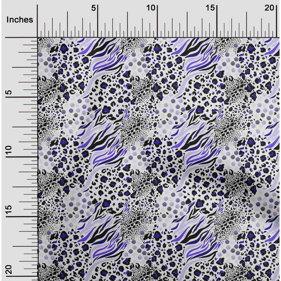 oneOone Cotton Flex Medium Purple Fabric Animal Skin Sewing Material Print Fabric By The Yard 40 Inch Wide-5ZS