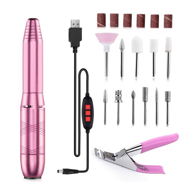 Stylo de Perceuse Électrique pour Manucure 35000 Tr/min pour Enlever le Vernis à Ongles avec Lime à Ongles, Machine de Perceuse Électrique pour Exfoliation des Ongles, Facile à Installer