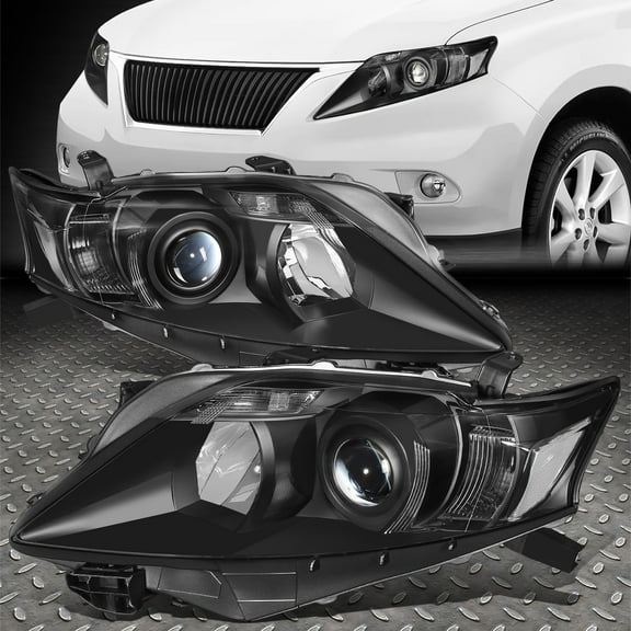 FOR 10-12 LEXUS RX350 OE STYLE BLACK HOUSING CLEAR CORNER PROJECTOR HEADLIGHTS