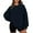 Navy, variant on AherBiu Oversized Sweatshirts for Women Crew Neck Long Sleeve Fleece Lined Pullover Tops Basic Fall Clothes
