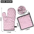 thumbnail image 5 of Pink Cute French Bulldogs Kitchen Oven Mitt and Pot Holder Sets 2 Pcs for Baking, Cooking and Grilling, Heat Resistant Up To 392 °F, 5 of 6
