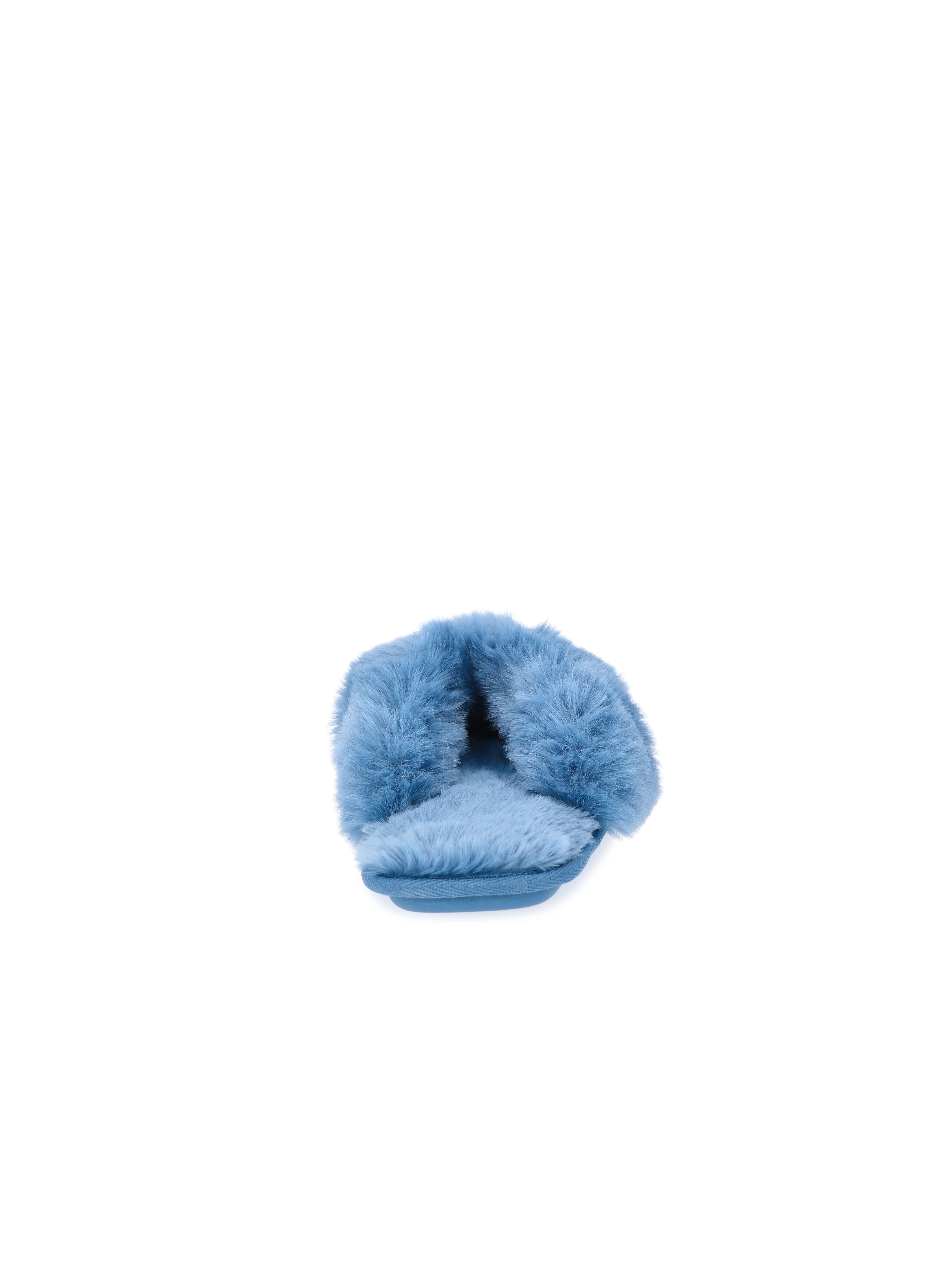 Joyspun Women's Faux Fur Thong Slippers