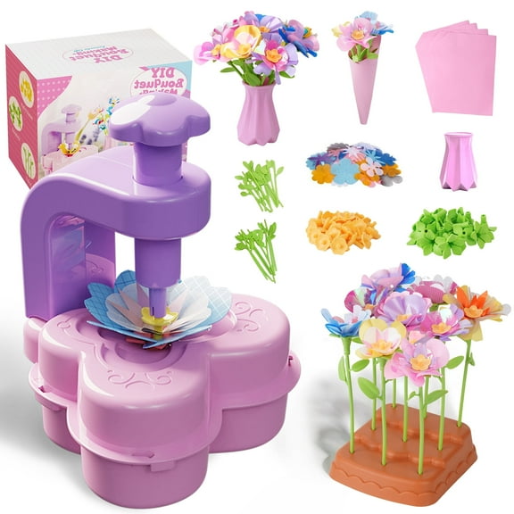 PayUSD Flower Bouquet Craft Kit DIY Arts and Crafts Toys for Kids Girls Ages 4-12 Educational Flower Making Activity Toy Set for Toddler and Christmas Birthday Gift
