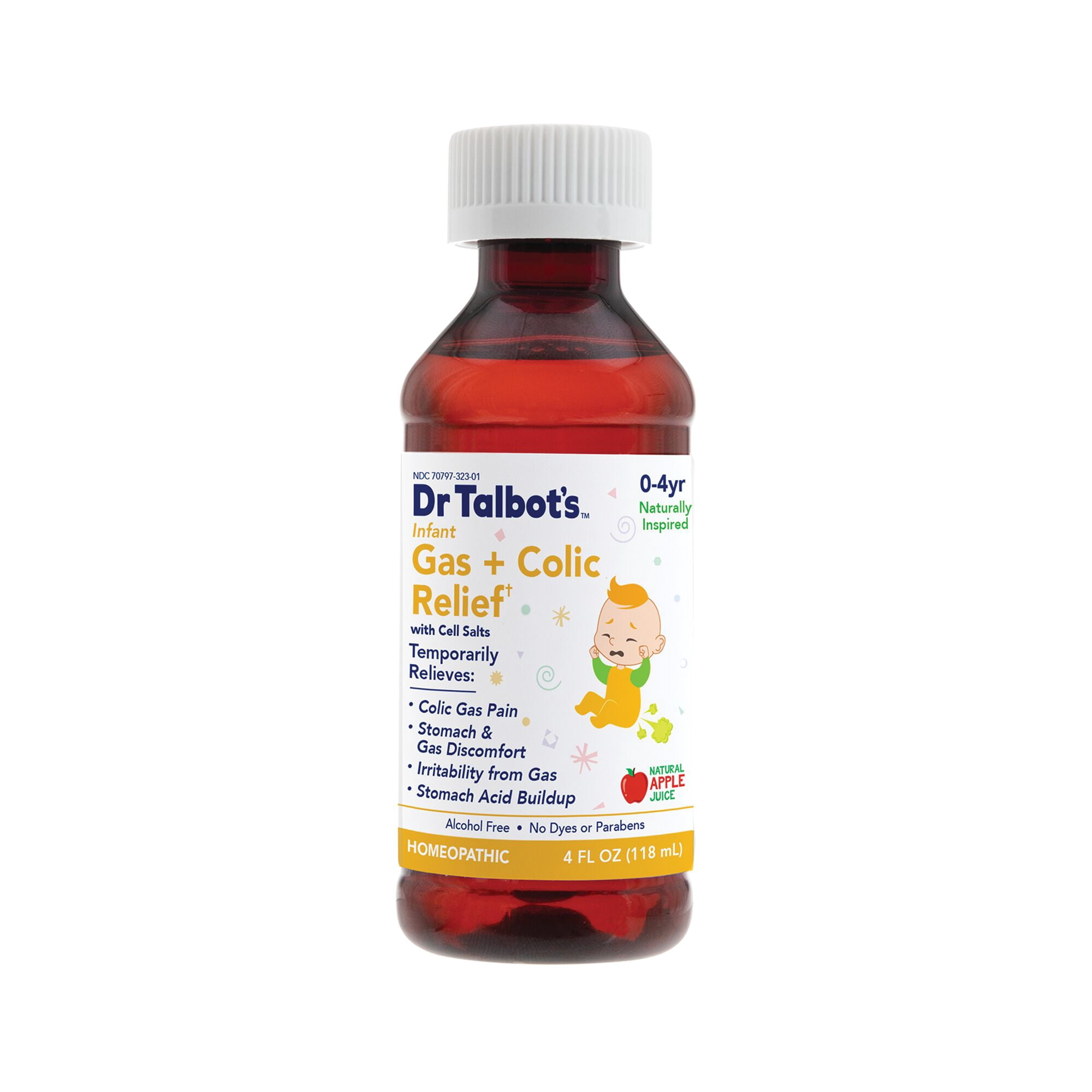 (2 pack) Dr. Talbot's Infant Gas and Colic Relief Medicine with Cell Salts, Apple, 4 fl oz