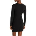 thumbnail image 2 of Aqua Womens Ribbed Knit Keyhole Mini Dress, 2 of 2