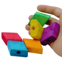 Bonka Bird Toys 801 Pk6 Wood Zig Zag Blocks Foot Talon Craft Part Parrot Cage