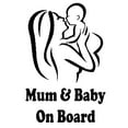 thumbnail image 4 of Walbest 1 Pcs Car Sticker - Mum Baby on Board Reflective Decals Sticker Decoration Universal Auto, 4 of 7