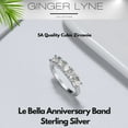 thumbnail image 4 of Le Bella Anniversary Ring for Women Wedding Band Ring Cz Sterling Silver by Ginger Lyne, 4 of 7