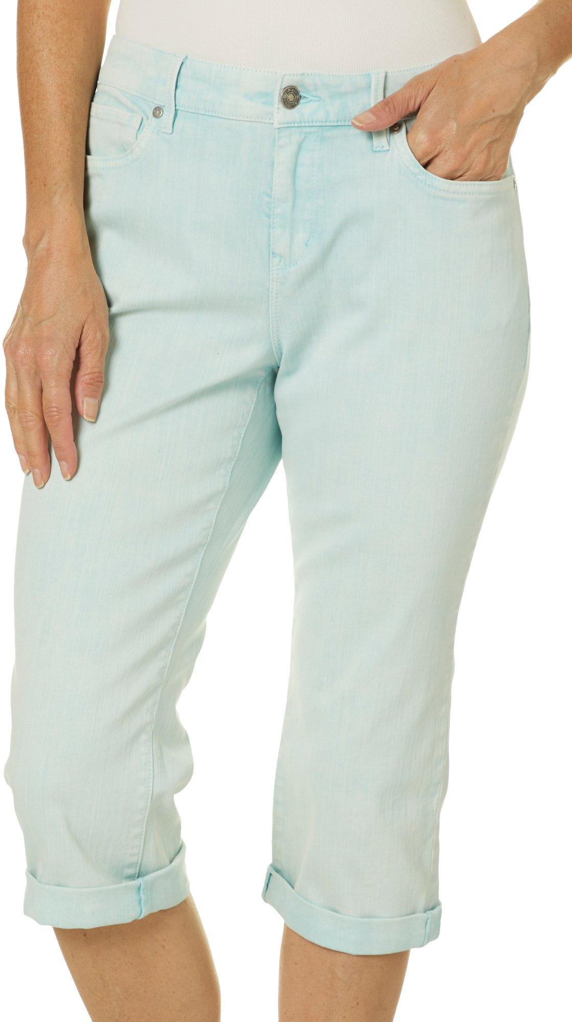 Gloria Vanderbilt Womens Rail Straight Capri