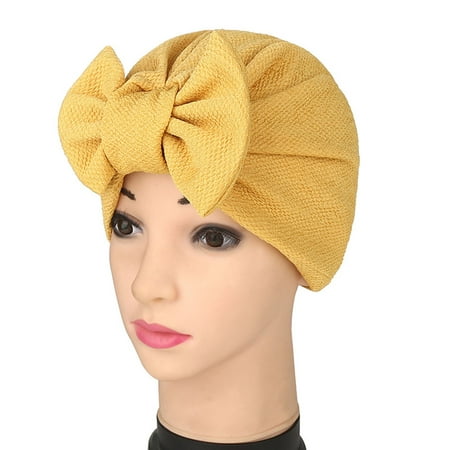 KABOER 1 Pcs Bowknot Hijab for Womens Bow Headwear Turban Hairband Hat
