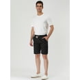 thumbnail image 4 of Pantalones cortos de plaestampados con bolsillos de cintuelástide baño de  Pantalones de Color Negro paHombre 34, 4 of 6