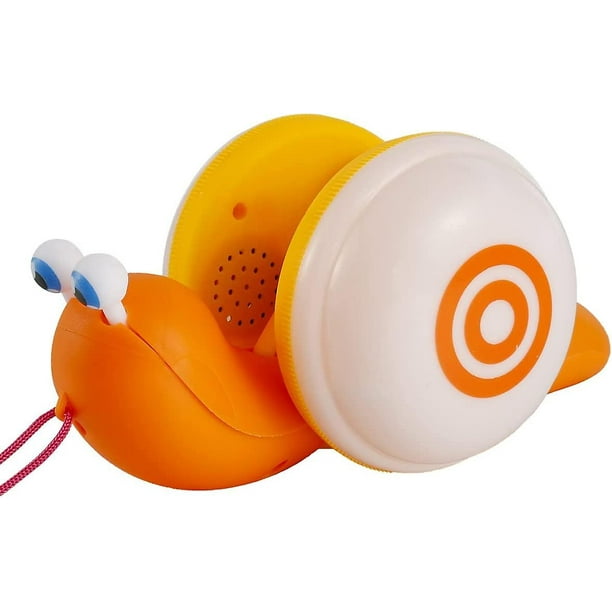 NinebeCJ 2pcs Pull Along Toy Plastic Pull Along Snail With Music And