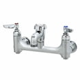 thumbnail image 3 of T&S Brass B-0674-BSTR Wall Mount Service Sink Faucet with 8-Inch Centers, Vacuum Breaker, Built-In Stops, Rough Chrome, 3 of 3