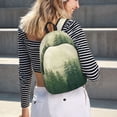 thumbnail image 6 of Picia Fog Forest Printed Canvas Daypack - Stylish and Durable Vintage Compact Backpack - Class, Work, Travel, or Laptop Bookbag,Organized Compartments-Small, 6 of 6
