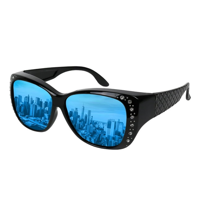 Gafas de sol para usar sobre lentes Yogo Vision para mujer con protección polarizada UV