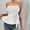 White, variant on DuoJiaJ Women's Strapless Tank Top Summer Casual Sleeveless Blouse Beach Vacation Pure Color Basic T Shirt For Women With Jeans Women Vest Black L