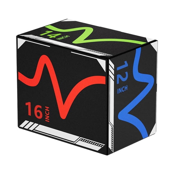 Training Jump Box Plyometric Jump Box Step Box PVC Cushioned Material for Home Gym Adults and Kids Workout