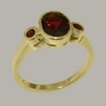 thumbnail image 2 of LBG British Made 9k Yellow Gold Real Natural Garnet Womens Statement Ring - 33 size options - Size 8, 2 of 6