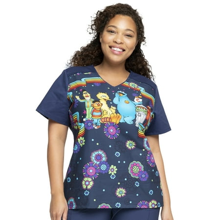 

Tooniforms Scrubs Top For Women V-Neck TF639 XXS Coming Or Going