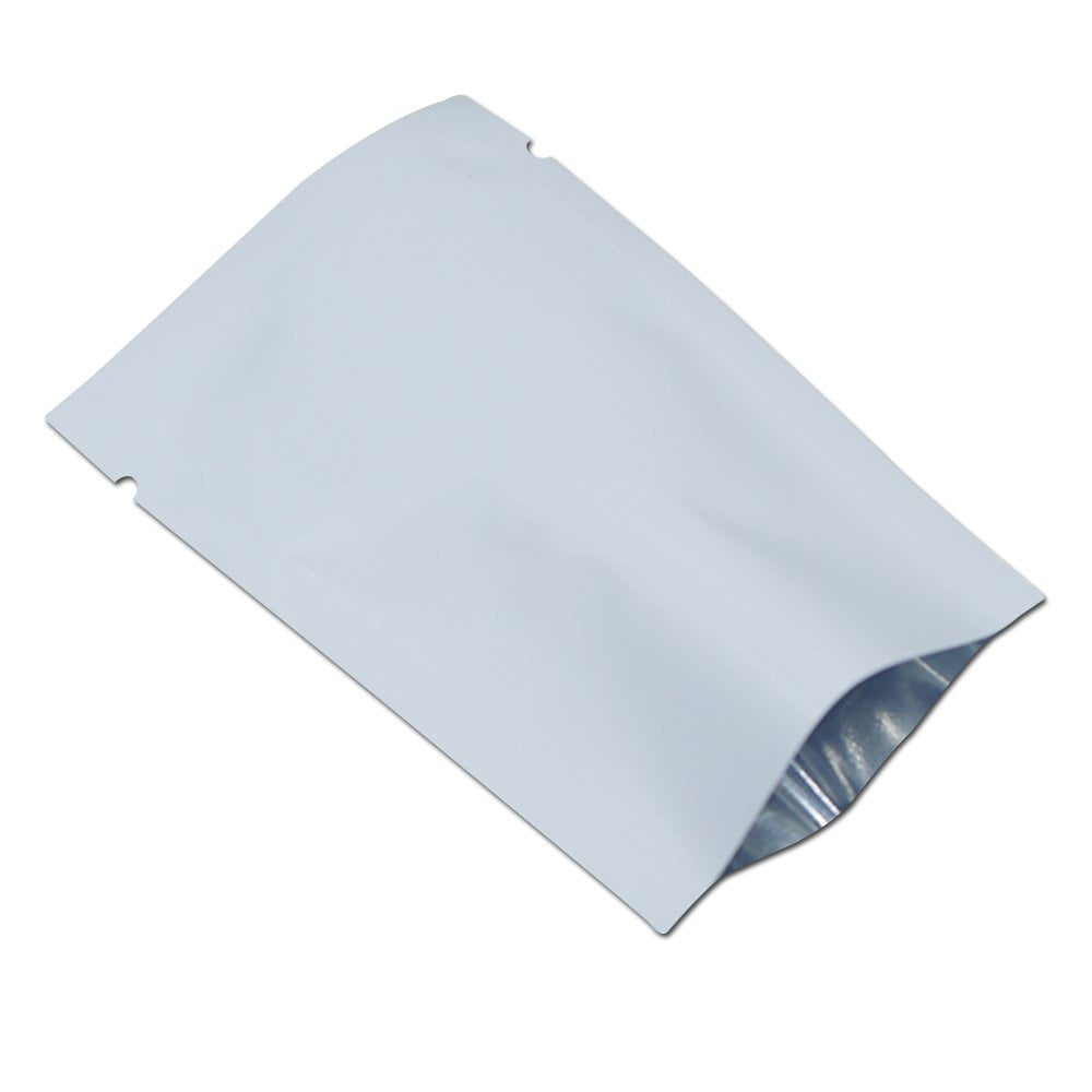 100 New Glossy Silver Flat Aluminum Mylar Foil Zip Lock Bags 6x9cm 2.4x3.5" 