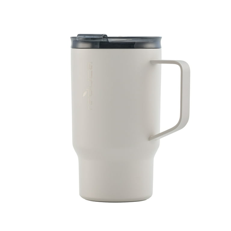 Reduce Vacuum Insulated Stainless Steel Hot1 Mug with Lid and Handle,  Linen, 18 oz. 
