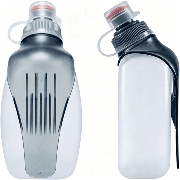ACDANC Running Water Bottle with Clip, 8.8Oz No-Bounce Soft Flask, Dust-Proof Cap, Bpa-Free, Fits Running Belts & Hydration Vests — for Jogging, Walking, Hiking, Cycling (1 Pack)