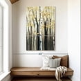 thumbnail image 2 of Elephant Stock The Golden Birch I Wall Art - Vertical Multi Panel Canvas - Living Room Wall Decor - Nature Multi Panel - White And Gray Decor By Marilyn Hageman - 32" x 50", 2 of 4
