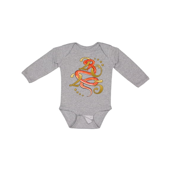 Inktastic Happy New Year 2025 Year of the Snake Boys or Girls Long Sleeve Baby Bodysuit