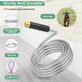 thumbnail image 2 of Metal Garden Hose, 50 ft 304 Stainless Steel Metal Garden Hose with Splitter & 6 Extra Rubber Washers for Lawn Watering, Heavy Duty Lightweight, Kink-Free, 2 of 10